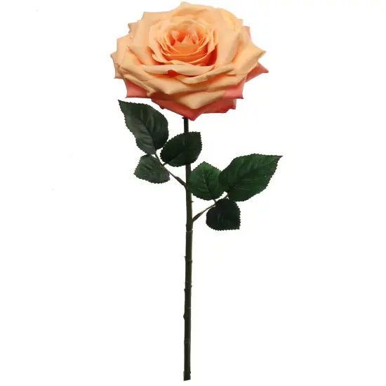 12-Pack: Open Rose Stem with Lifelike Silk Foliage, Floral Home by Artificial Flowers Yellow {2}