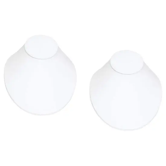 Low Profile Necklace Bust Jewelry Display White 6-1/2" x 8" (Package of 2) {1}