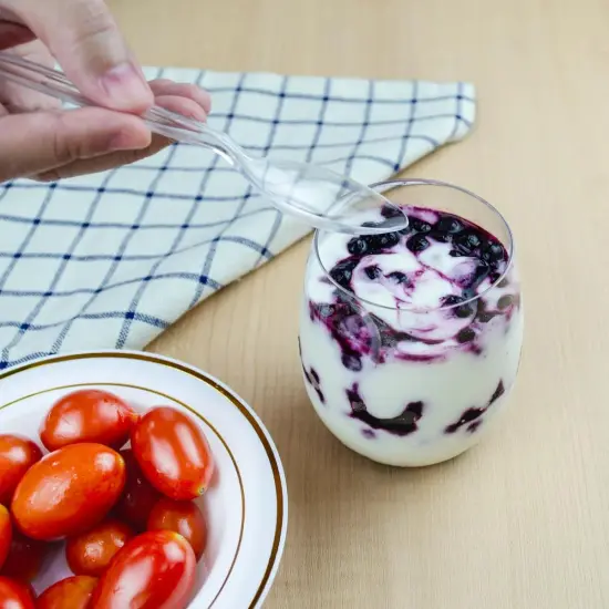 Clear Disposable Cutlery set - 360 Pieces: 180 Forks, 120 Spoons, 60 Knives {4}