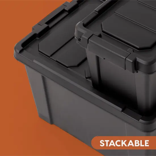 IRIS USA Lockable Heavy Duty Plastic Storage Bins Container with Lids and Secure Latching Buckles {5}