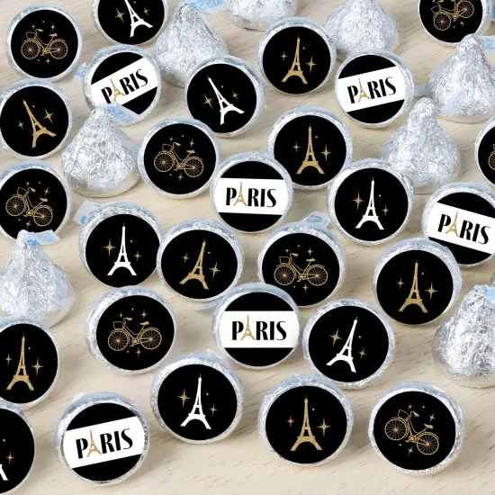 Big Dot of Happiness Stars Over Paris - Parisian Themed Party Small Round Candy Stickers - Party Favor Labels - 324 Count {1}