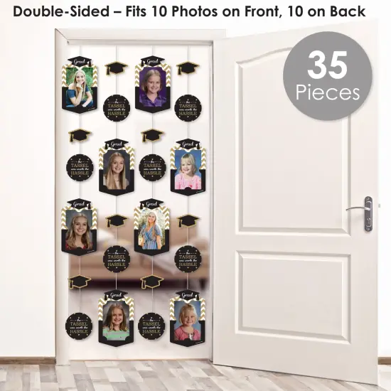 Big Dot of Happiness Gold Graduation Party Vertical Photo Garland 35 Pieces {3}