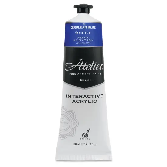 Chroma Atelier Interactive Artists' Acrylics - Cerulean Blue, 80 ml tube {2}