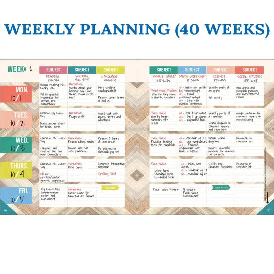 Carson Dellosa True to You Teacher Planner 2025-2026, Undated 8" x 11" Lesson Plan Book With Stickers, Class Schedule, Weekly Calendar School Supplies, Homeschool Essentials and Classroom Must Haves {3}