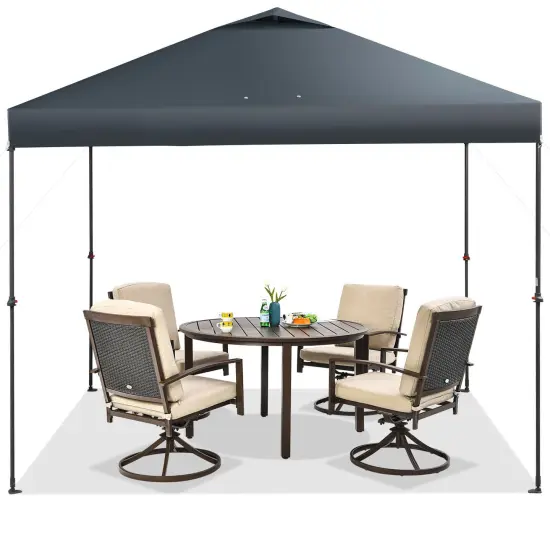Foldable Outdoor Instant Pop-up Canopy with Carry Bag Grey {6}