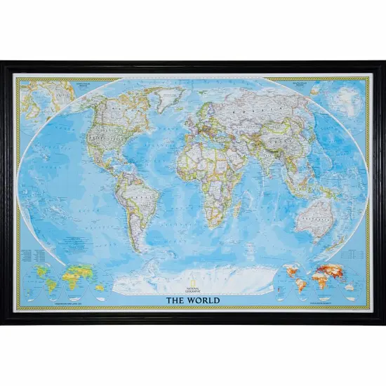 24 x 36 Frames Classic World Push Pin Travel Map {2}