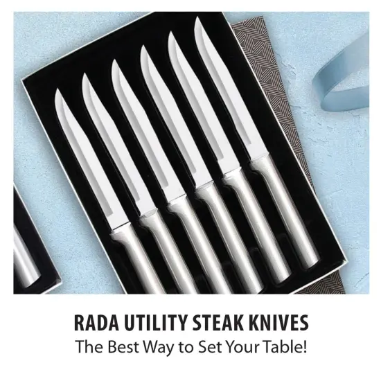 Rada Kitchen Knives Boxed Set, 6 Piece Utility Steak Knife Stainless Steel Blade Cutlery Gift Set, for Kitchen or Table {4}