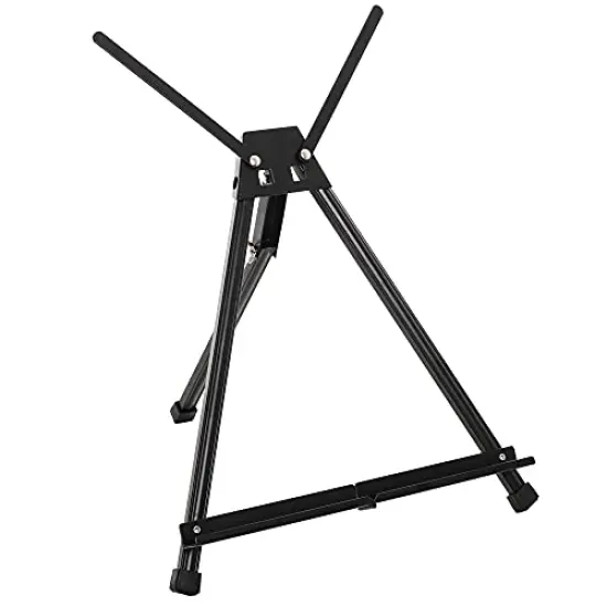 15" to 21" High Adjustable Black Aluminum Tabletop Display Easel with Extension Arm Wings - Portable Artist Tripod Folding Frame Stand - Holds Canvas, Paintings, Books, Photos, Signs {2}