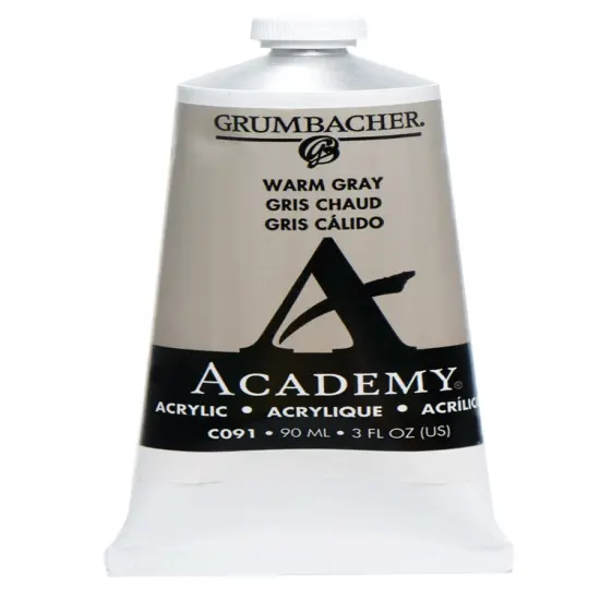 Grumbacher&reg; Academy&reg; Acrylic Paint Gray Color Family Warm Gray {1}