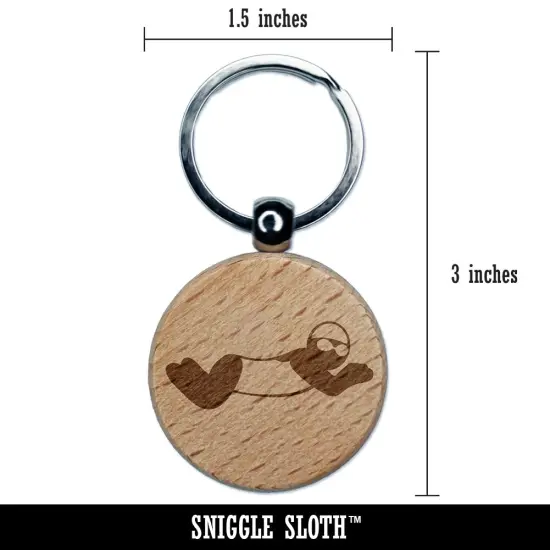 Swimming Swimmer Breaststroke Engraved Wood Round Keychain Tag Charm {2}