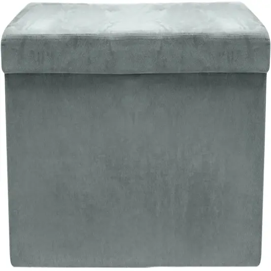 Sorbus Storage Bench Chest Collapsible Folding Bench Gray {6}