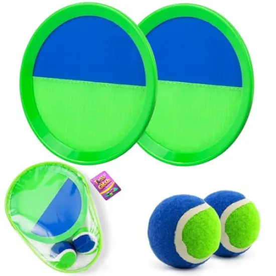 Toss and Catch Ball Set Kids Toys, Beach Toys, Yard Games, Outdoor Toys for Kids Ages 3-12, Upgraded Camping Games Paddle Ball Games for Kids, Adults and Family (Green) {3}