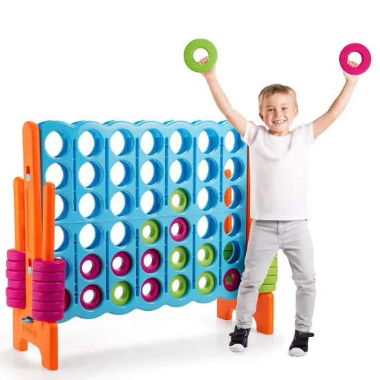 Costway Jumbo 4-to-Score 4 in A Row Giant Game Set Indoor Outdoor Kids Adults Family Fun {1}