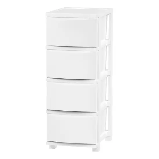 IRIS USA Plastic 4 Drawer Storage Cart, Organizer Unit for Bedroom, Closet, Kitchen, Bathroom, Laundry Room, Dorm {7}