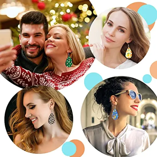 50 Pieces Sublimation Blanks Products - Sublimation Earring Blanks with Earring Hooks and Jump Rings for Halloween Christmas Women Girls DIY Earring Project Sublimation Accessories {2}