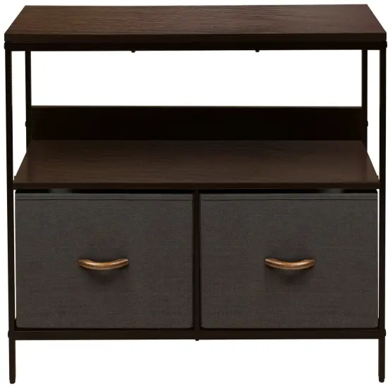 Sorbus TV Stand Dresser with 2 Drawers - Television Riser Chest with Storage - Bedroom, Living Room, Closet, & Dorm Furniture Brown {1}