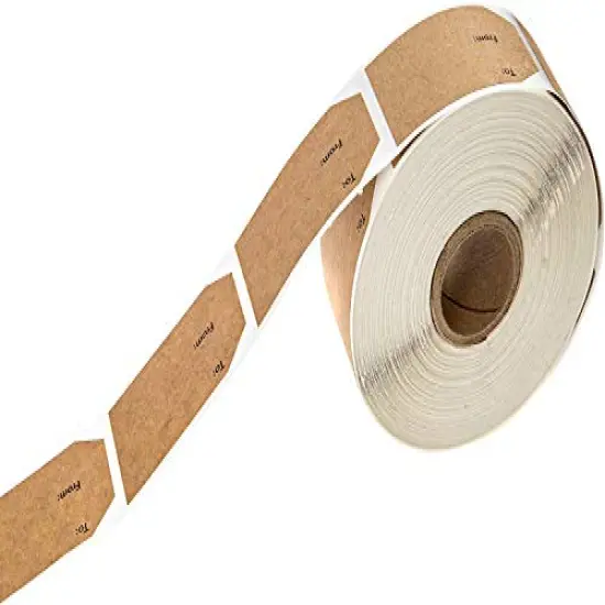 1.15" x 2" Natural Brown Kraft to and from Gift Tag Stickers / 500 Brown Kraft to from Present Labels/Christmas Holiday Present Labels/Made in The USA {6}