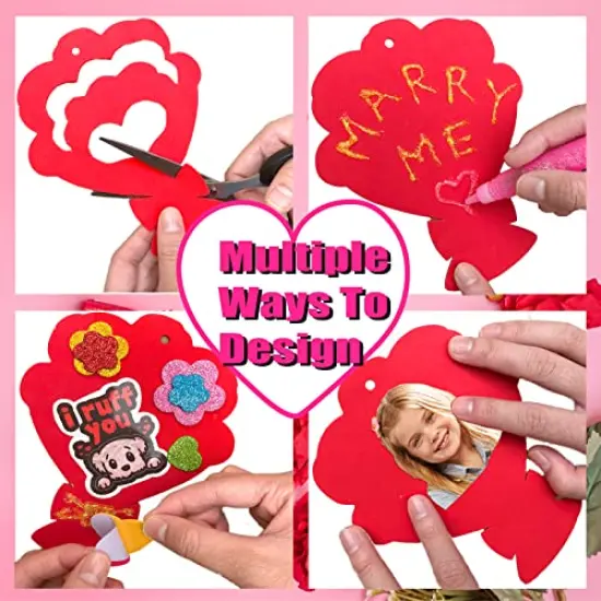 Valentines Day Foam Crafts Set, Heart Bear Bouquet Arts and Crafts Kits for Kids, DIY Craft for Preschool Classroom Activity, Ideal Gifts for Boy/Girl or Wedding Anniversary {5}