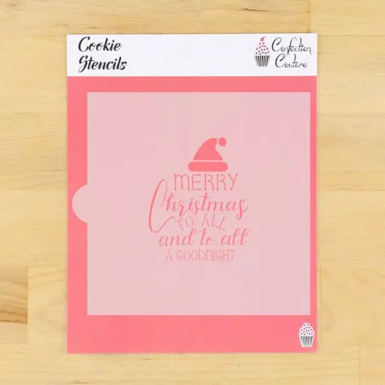 Merry Christmas to All Cookie Stencil {1}