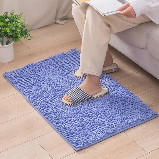 Kitcheniva Luxury Chenille Non Slip Bathroom Rugs Green {6}