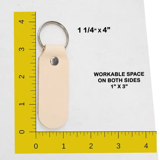 2 Sided Leather Key Chains 10 Pack-Customize it for Promotional Gifts, Fundraising, Events, Wedding - Engrave on Both Sides Natural 1 {3}