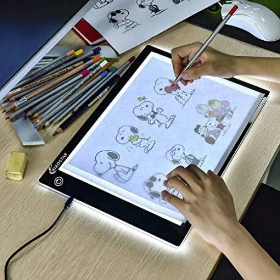 Light Box Drawing A4,Tracing Board with Brightness Adjustable for Artists, Animation Drawing, Sketching, Animation, X-ray Viewing {3}