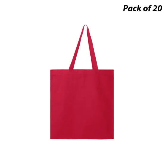 Q-Tees&reg; Promotional Tote Red {1}