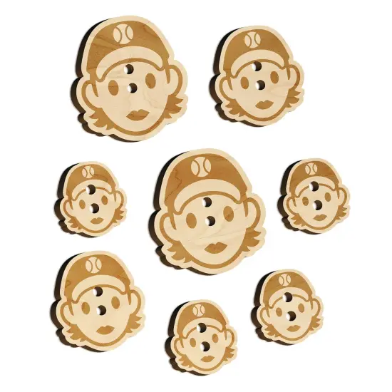 Occupation Athlete Softball Woman Icon Wood Buttons for Sewing Knitting Crochet DIY Craft {7}