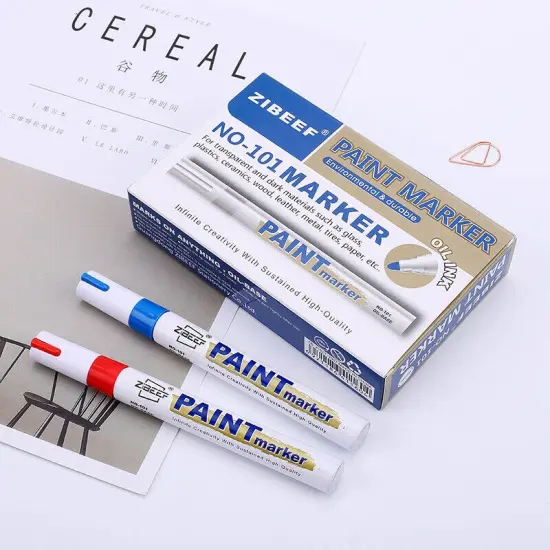 Kitcheniva 3 Pcs Waterproof Permanent Paint Marker Pen Oil based Silver {7}