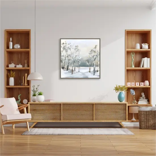 Snowy Winter Trees by Katrina Pete Canvas Wall Art Print Framed {4}