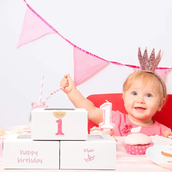 30 Pieces Bakery Boxes 6x6x3 Inches White Cookie Box with Window for Small Pie, Strawberry, Cupcake and Pastry {4}