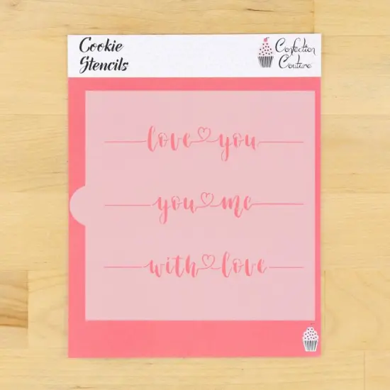 Love Script Cookie Stencil {1}