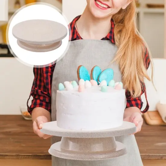 Rotating Cake Decorating Turntable -Pink Plastic. {3}