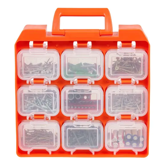 IRIS 9 Compartment Utility Case, 1 Pack, Orange {3}