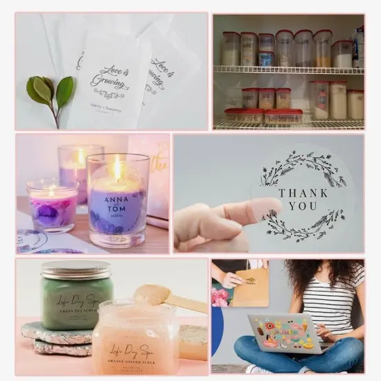 10 Sheets A4 (8.3&rdquo;x11.7&rdquo;) Printable Vinyl Clear Sticker Paper Waterproof Label for Ink Jet Printer. {2}