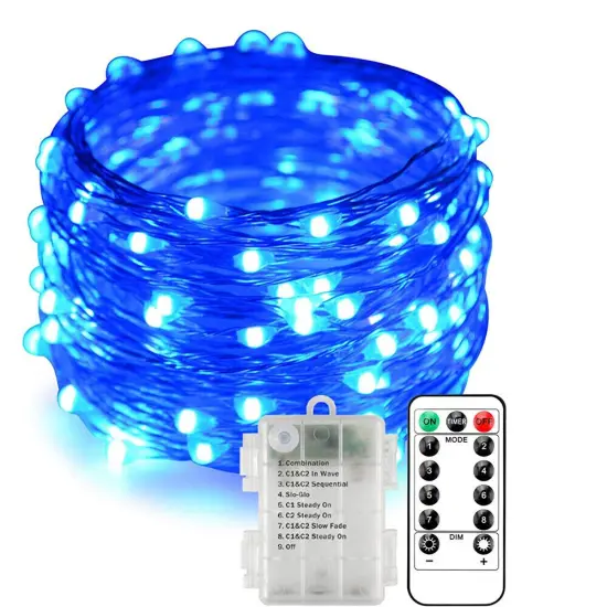 Waterproof Christmas Fairy Lights Blue {1}