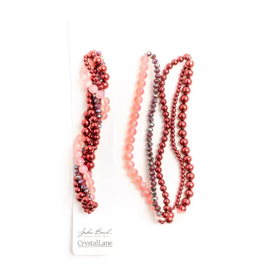 Crystal Lane DIY Hellebores Twisted Glass & Pearls Beads, 5 Strands {2}