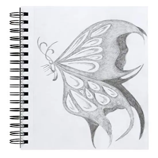 75 Sheets Poly Cover Sketch Book, Heavyweight, 6" x 9", Black, {1}