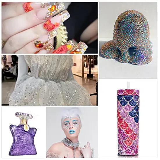 36000 Pieces 3mm Jelly Rhinestones Kit- Resin Mixed Color Rhinestones for Nail Clothes Shoes Tumblers Decoration Gifts Flat Back Round {3}