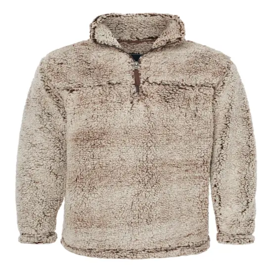 Unisex Sherpa Fleece Quarter Zip Pullover | RADYAN&reg; Navy/ frosty grey {7}