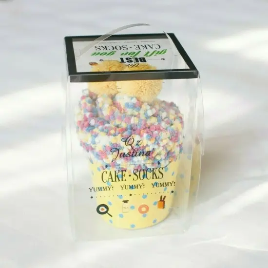 Kitcheniva Women Socks Soft Fluffy Cozy Casual Winter CUPCAKE Yellow {1}