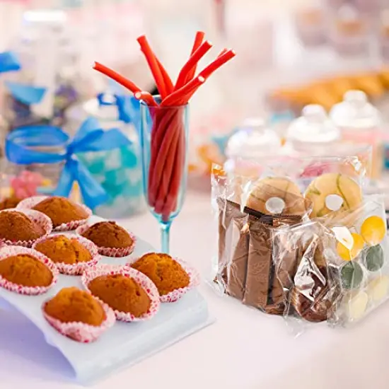 200 Pieces 5''x 7'' Clear Resealable Cello/Cellophane Good for Bakery,Adhesive Treat, Candle, Soap, Cookie Poly Bags {5}