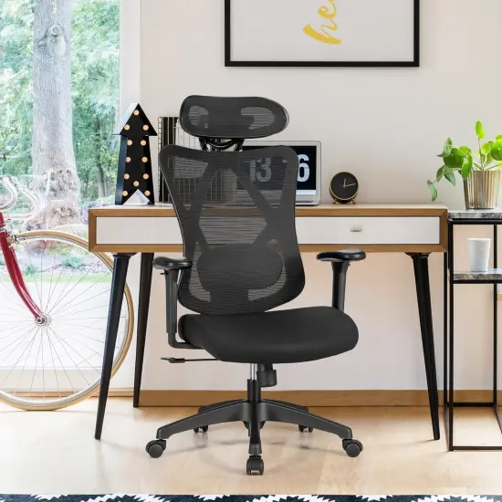 High Back Mesh Executive Chair with Adjustable Lumbar Support {2}
