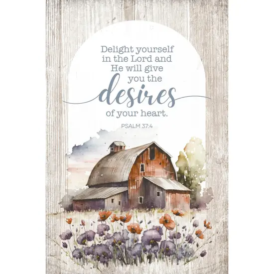 Delight Yourself Wood Plaque with Easel and Hook Wall Tabletop Art - 4 inches x 6 inches {1}