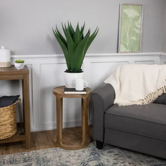 Northlight Real Touch&trade;️Artificial Agave Succulent Potted Plant - 26" Green {3}