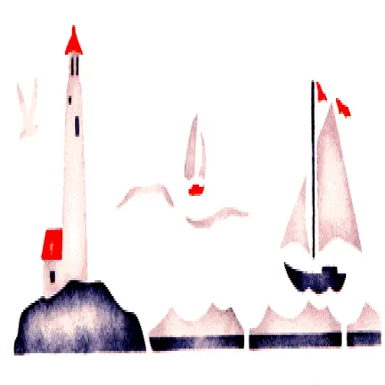Nantucket Lighthouse Wall Stencil {1}