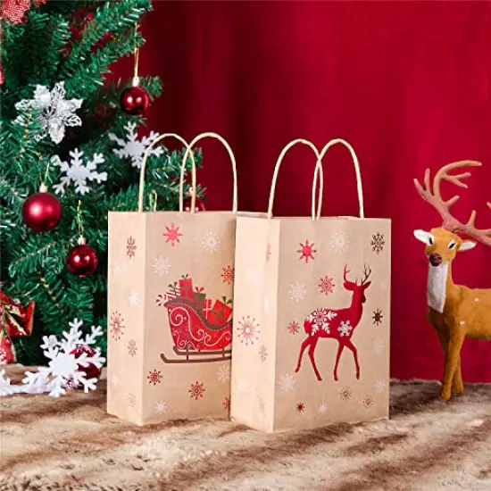 24 Pack Small Christmas Gift Bags With Handle {2}