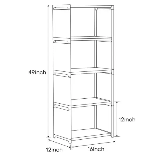 Kitcheniva Bookshelf Cube Storage Organizer DIY Bookcase Gray {8}