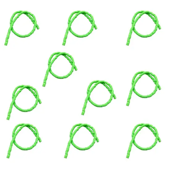 Kitcheniva 6mm Heishi Beads Clay Disc Flat Vinyl DIY Jewelry 10 Strands Vista green {1}