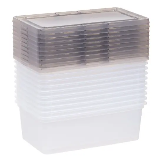 IRIS USA 6 Quart Snap Top Plastic Storage Box, 10 Pack {4}